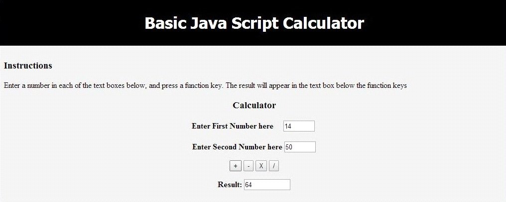 Javascript Code Examples: FOUR FUNCTION CALCULATOR | Blog ...