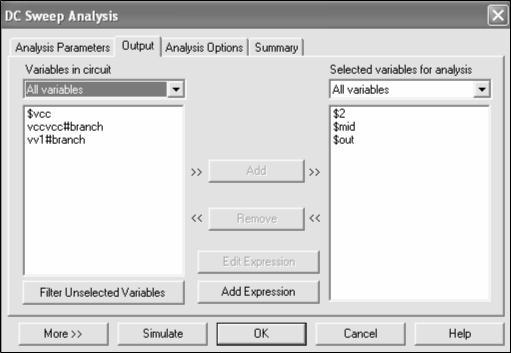 multisim circuit example analyzed