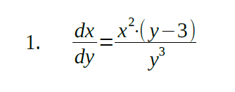 separable differential equations example