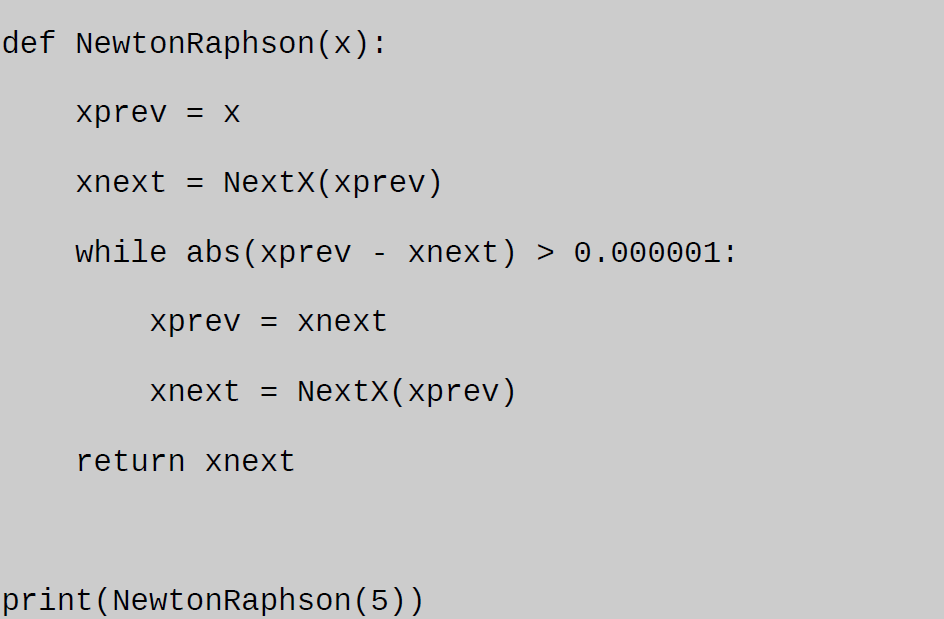 numerical newton raphson method