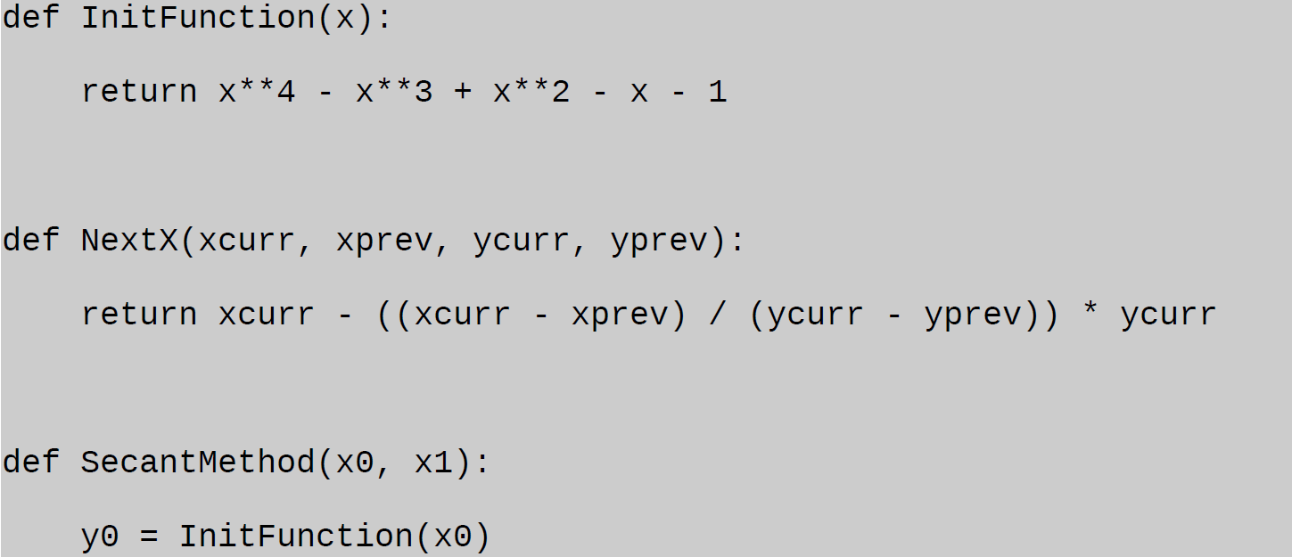 fortran program for secant method examples