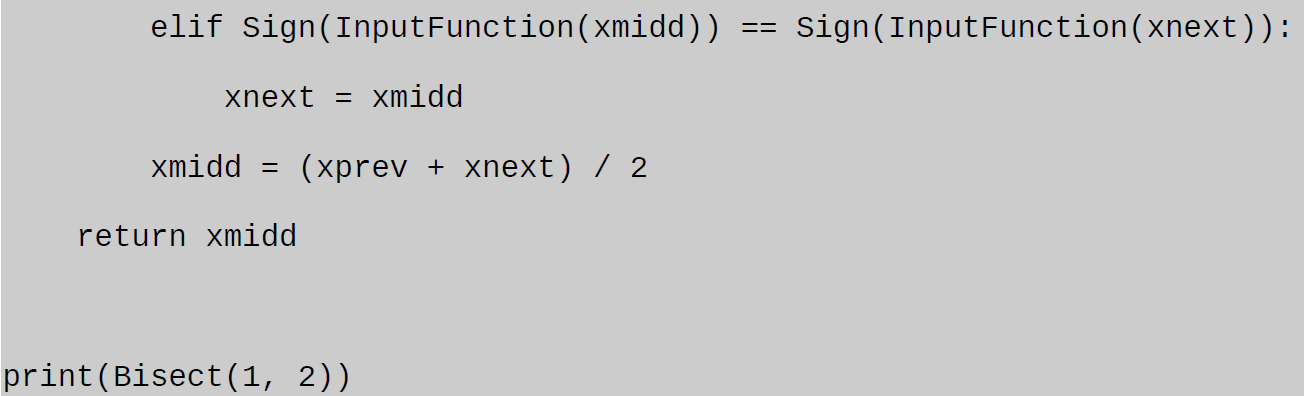 program for bisection method in fortran compilers